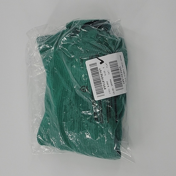 J Crew TENCEL™ lyocell-blend ribbed turtleneck sweater Festive Green S NWT BJ603 - Picture 8 of 12